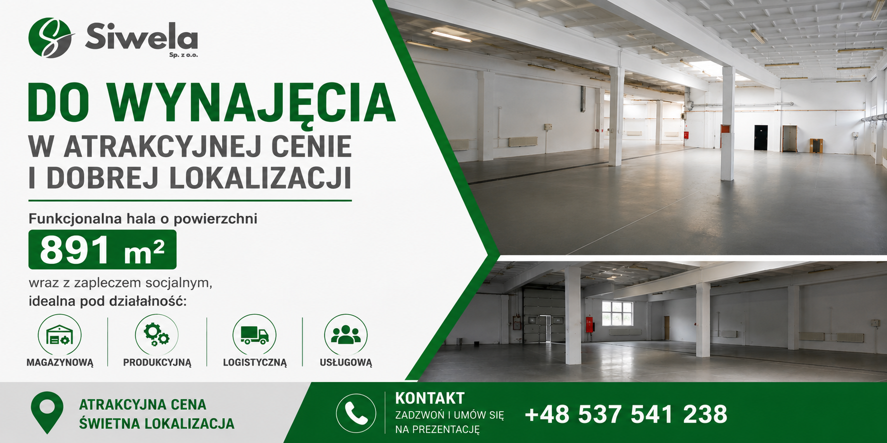Hala produkcyjna w Świdnicy do wynajęcia Hala produkcyjna w Świdnicy do wynajęcia